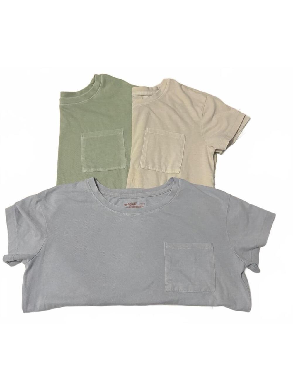 Cat & Jack Girls' Short Sleeve Pocket T-Shirt Set M&L